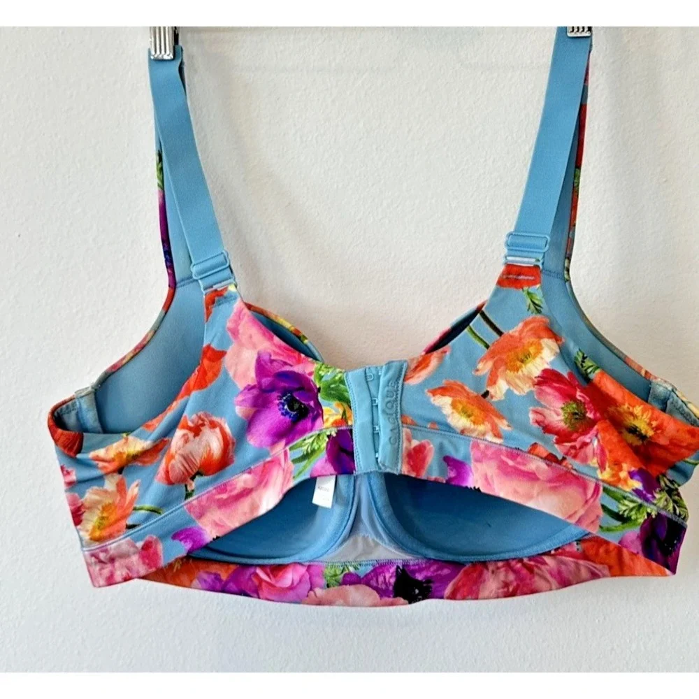 Cacique Lane Bryant Lightly Lined Balconette Bra 42DDD Floral